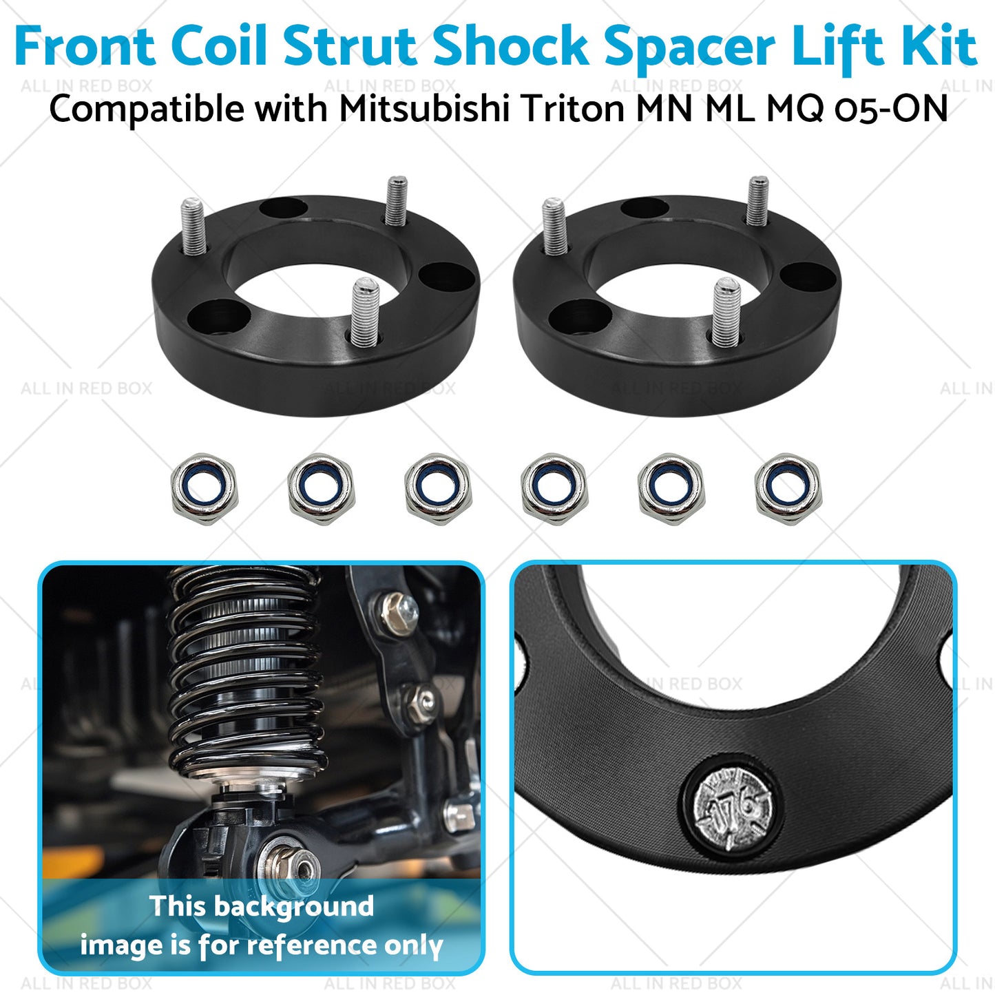 25mm Front Coil Spacer Kit Suitable For Mitsubishi Triton MN ML MQ 2005-ON