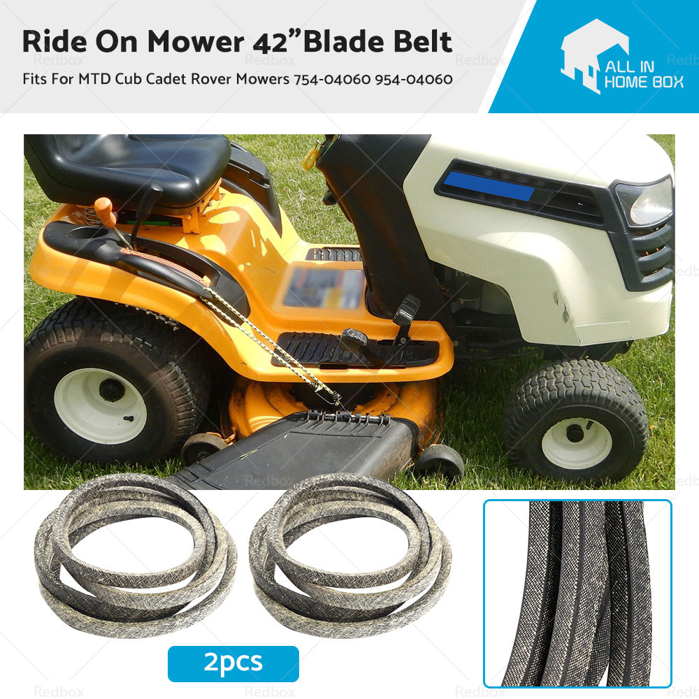 2x Deck Belt For 42 inch Cut Rover MTD Cub Cadet Ride on Mower 954-04060 754-04060