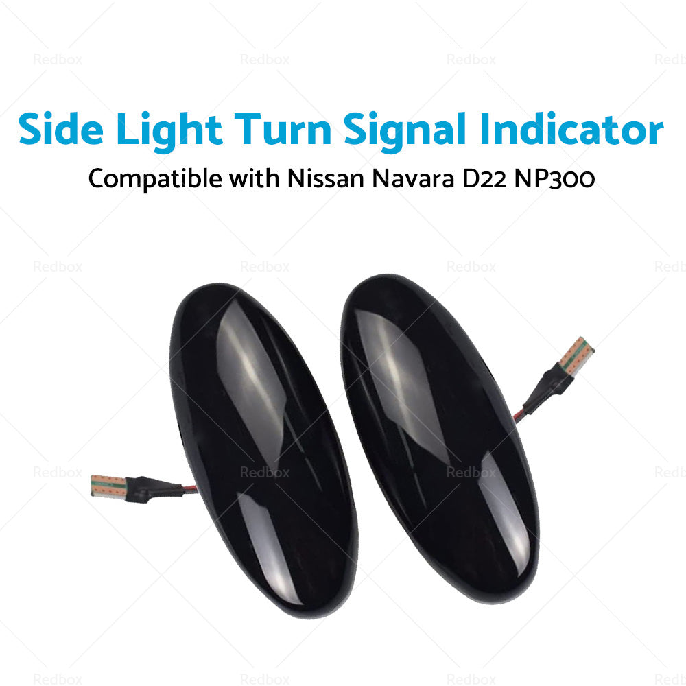 {{ 2x Dynamic Side Light Turn Signal Indicator Suitable For Nissan Navara D22 NP300 }} - Buy Car Parts Online at {{ Kaka Auto Parts }}.