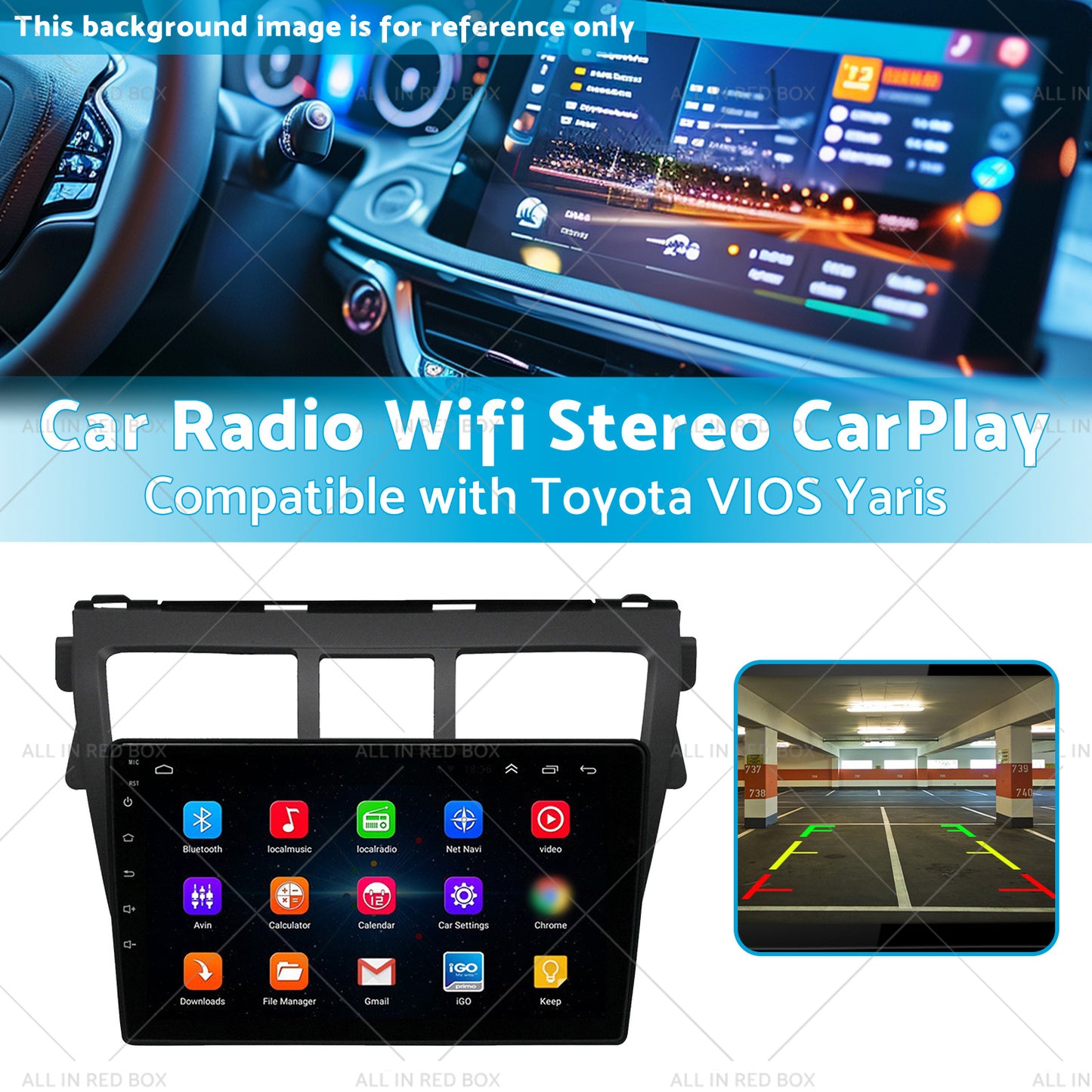 {{ Android 13 Car Radio Wifi Stereo CarPlay Suitable for Toyota VIOS Yaris 07-12 }} - Buy Car Parts Online at {{ Kaka Auto Parts }}.