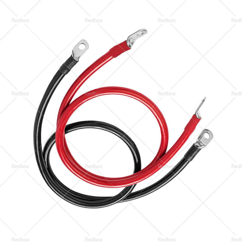 50cm 12V Battery joiner Connector Lead DC Wire 100 Amp Cable and lugs Red and Black