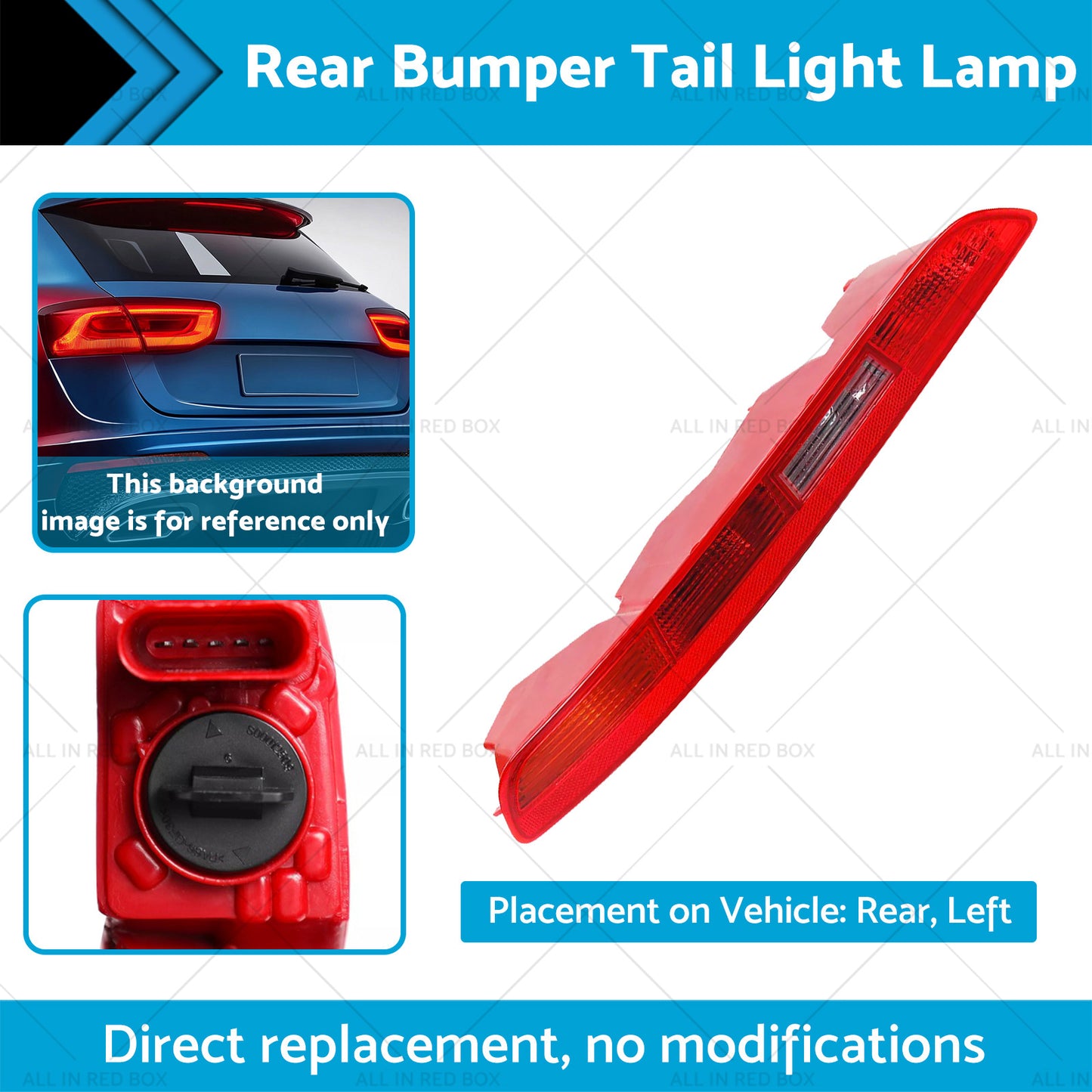 {{ Left Rear Lower Bumper Tail Light Lamp Passenger Side Suitable For Audi Q3 11-15 }} - Buy Car Parts Online at {{ Kaka Auto Parts }}.