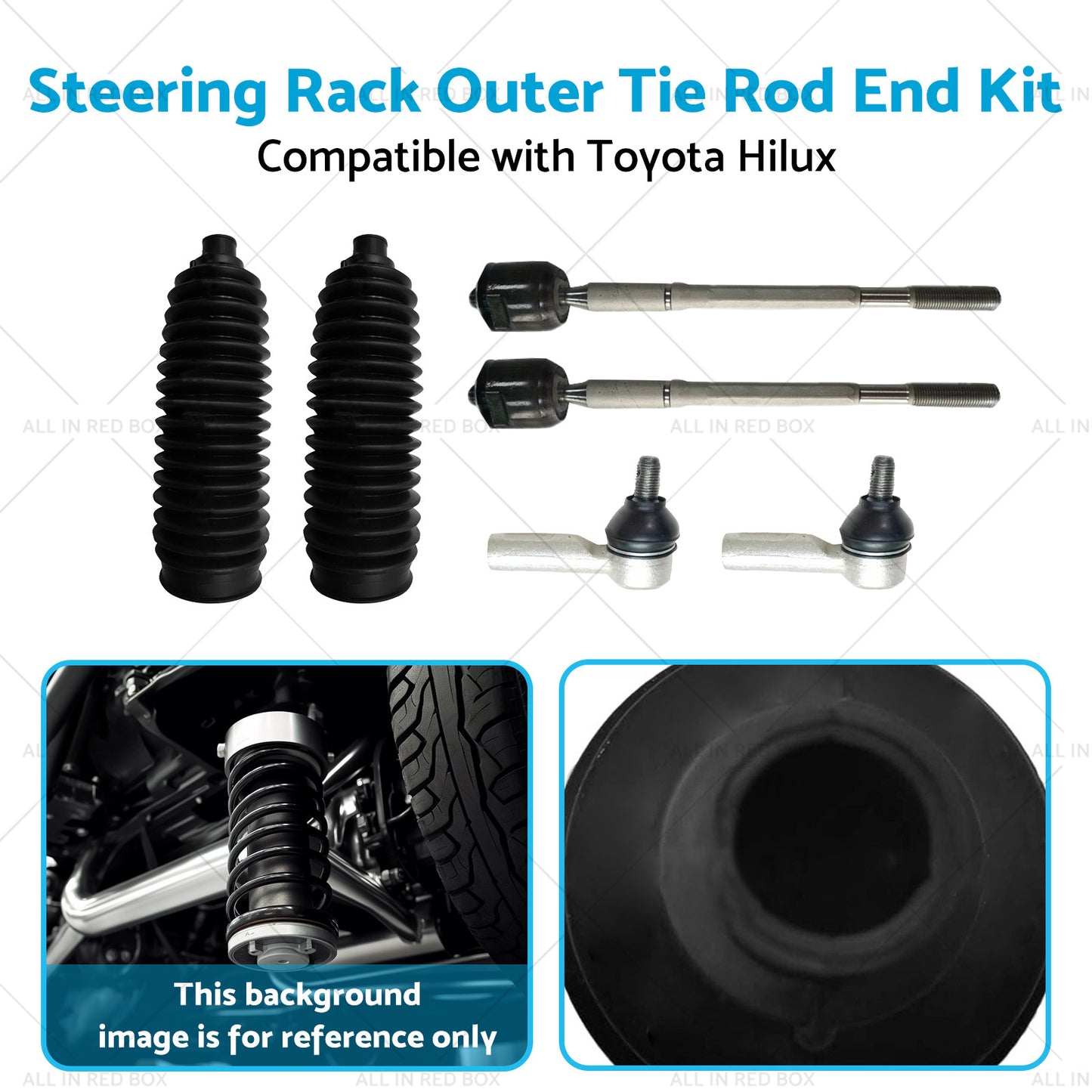 {{ 6PCS Inner Rack Tie Rod End Kit Suitablefor 05-15 Toyota Hilux 4WD GGN25R KUN26R }} - Buy Car Parts Online at {{ Kaka Auto Parts }}.
