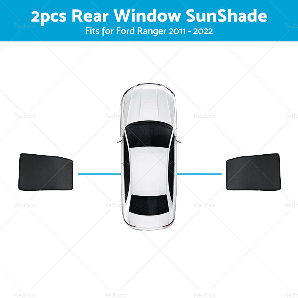 2PCS Rear Window Sun Shade Suitable for Ford Ranger 11-22 Car Sun Blind Mesh