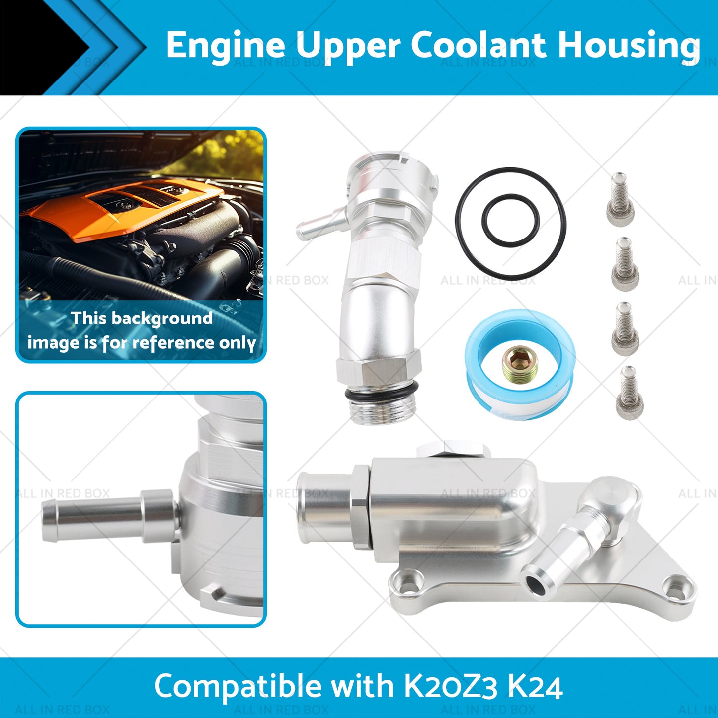 {{ Straight Elbow Filler Neck Hose Upper Coolant Housing Kit Suitablefor K20Z3 K24 }} - Buy Car Parts Online at {{ Kaka Auto Parts }}.