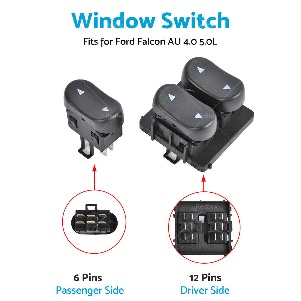 {{ Set of DoubleSingle Button Power Window Switches For Ford Falcon AU 1998-2002 }} - Buy Car Parts Online at {{ Kaka Auto Parts }}.
