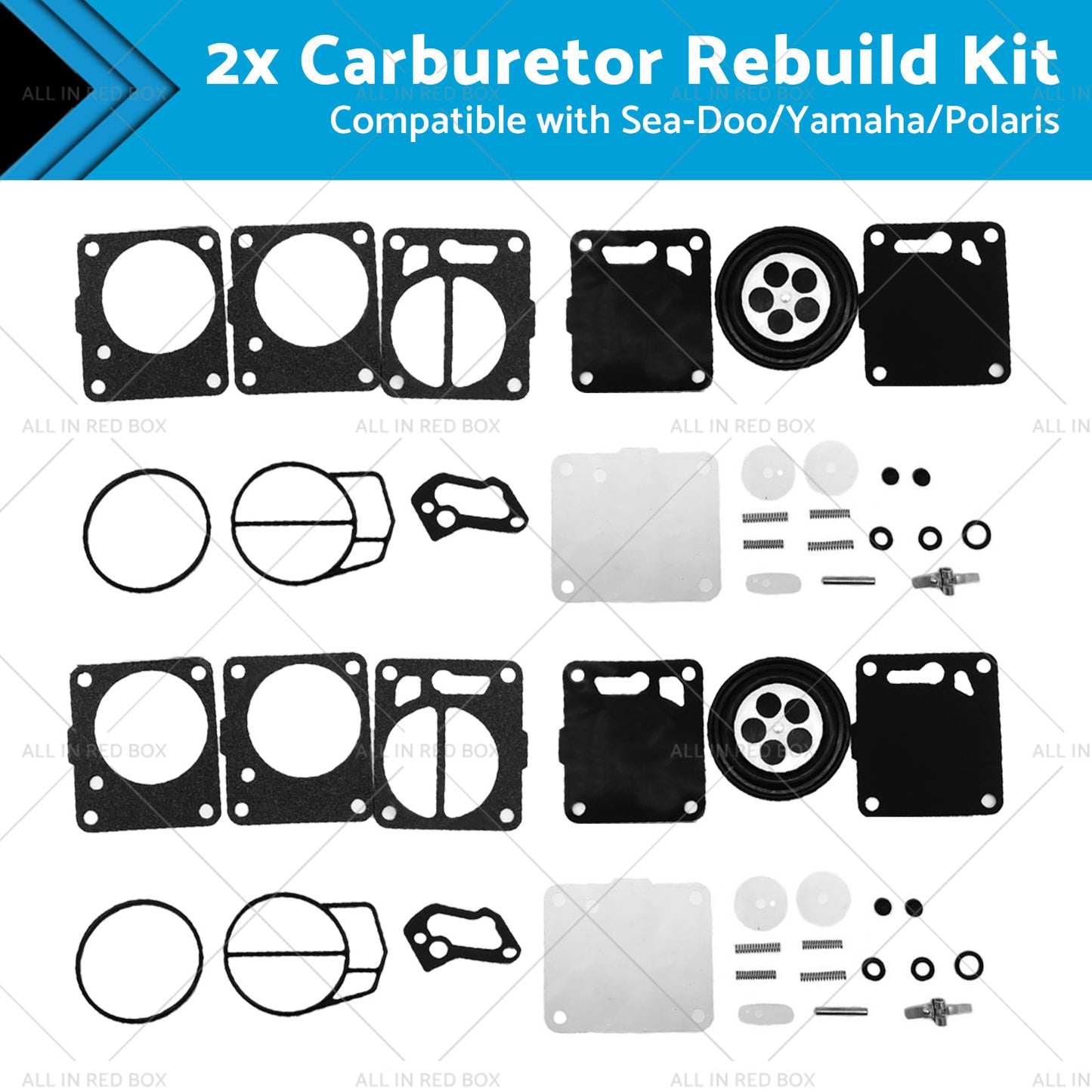 {{ 2x Carburetor Carb Rebuild Repair Kit Suitable Sea-Doo SP SPI SPX HX GS GSI GSX }} - Buy Car Parts Online at {{ Kaka Auto Parts }}.