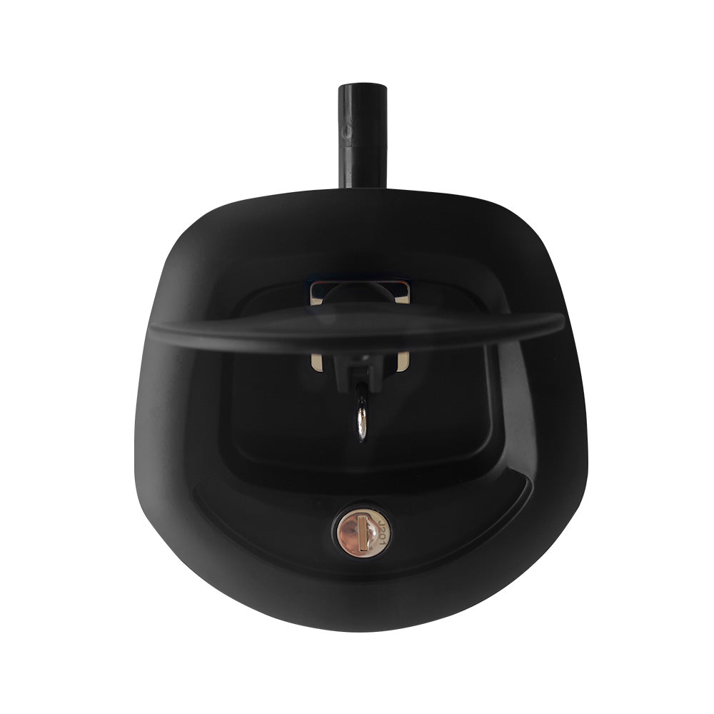 1xCentral Locking Handles Whale Tail Locks Power Operated Black Recessed Folding