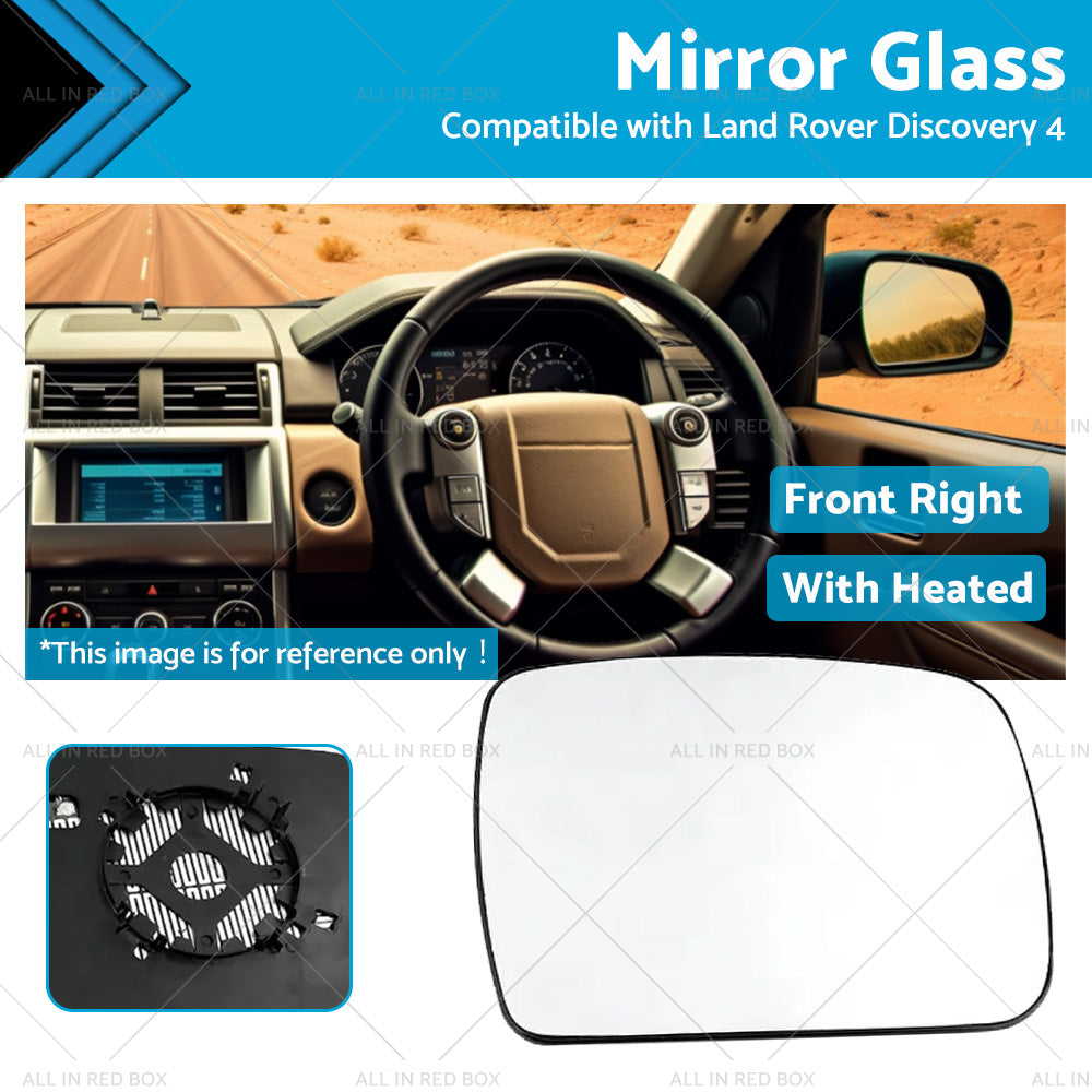 {{ Right Side Mirror Glass Suitable for Land Rover Discovery 4 2009 -2013 w Heated }} - Buy Car Parts Online at {{ Kaka Auto Parts }}.