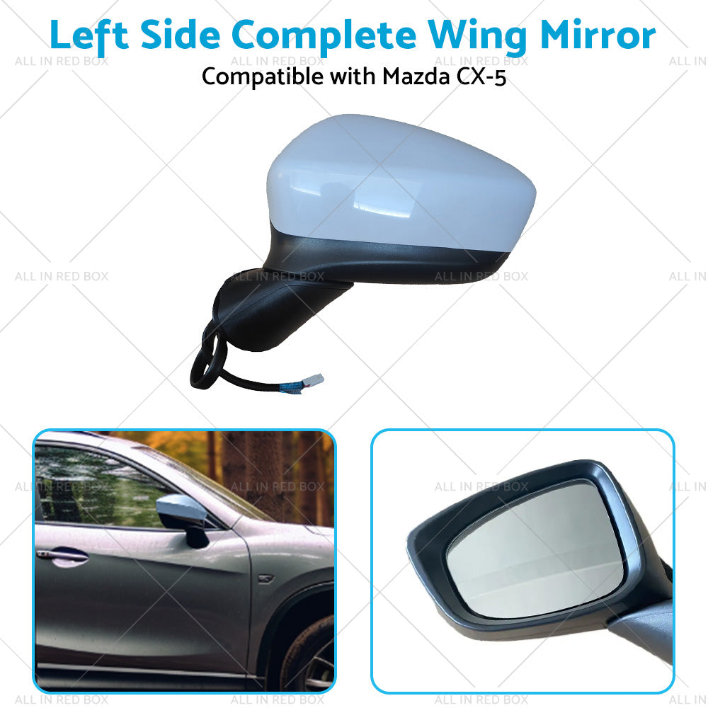 {{ Door Wing Mirror Suitable for Mazda CX-5 2012-2014 Left Passenger Side LH NEW }} - Buy Car Parts Online at {{ Kaka Auto Parts }}.