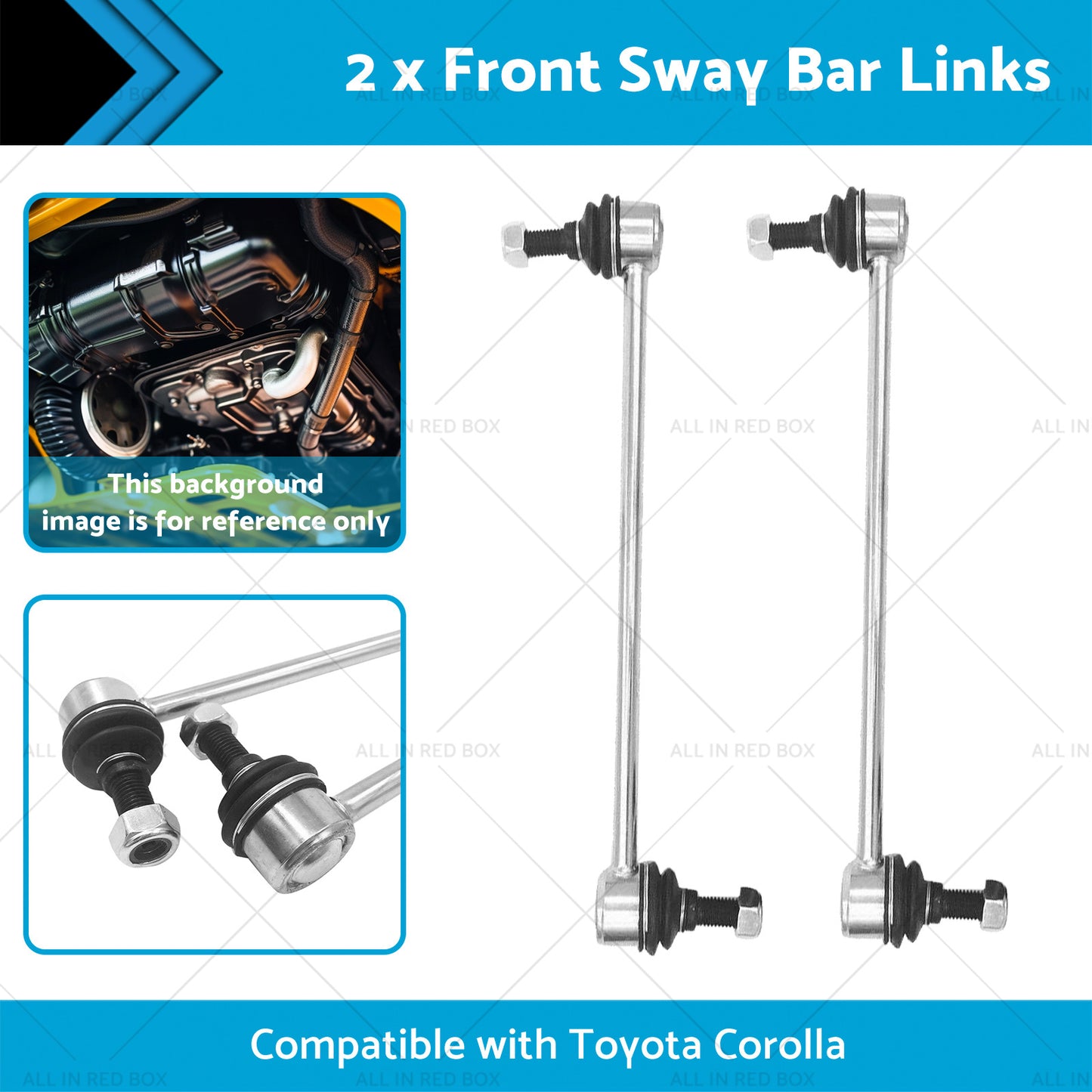 {{ Pair Front Sway Bar Links Suitable for Toyota Corolla ZZE122R 1. 8i 2001-2007 }} - Buy Car Parts Online at {{ Kaka Auto Parts }}.