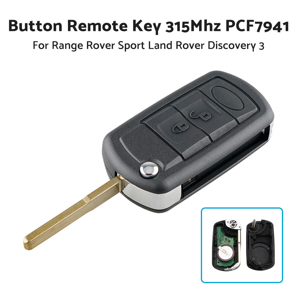 For Range Rover Sport Land Rover Discovery 3 Button Remote Key 315Mhz PCF7941