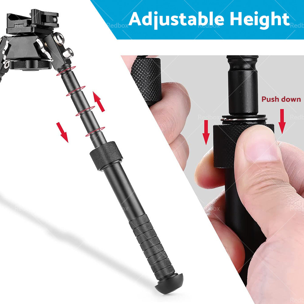360° Swivel QD Tactical 6. 5 to9 Rail Pistol Hunting Shooting Rifle Bipod Mount