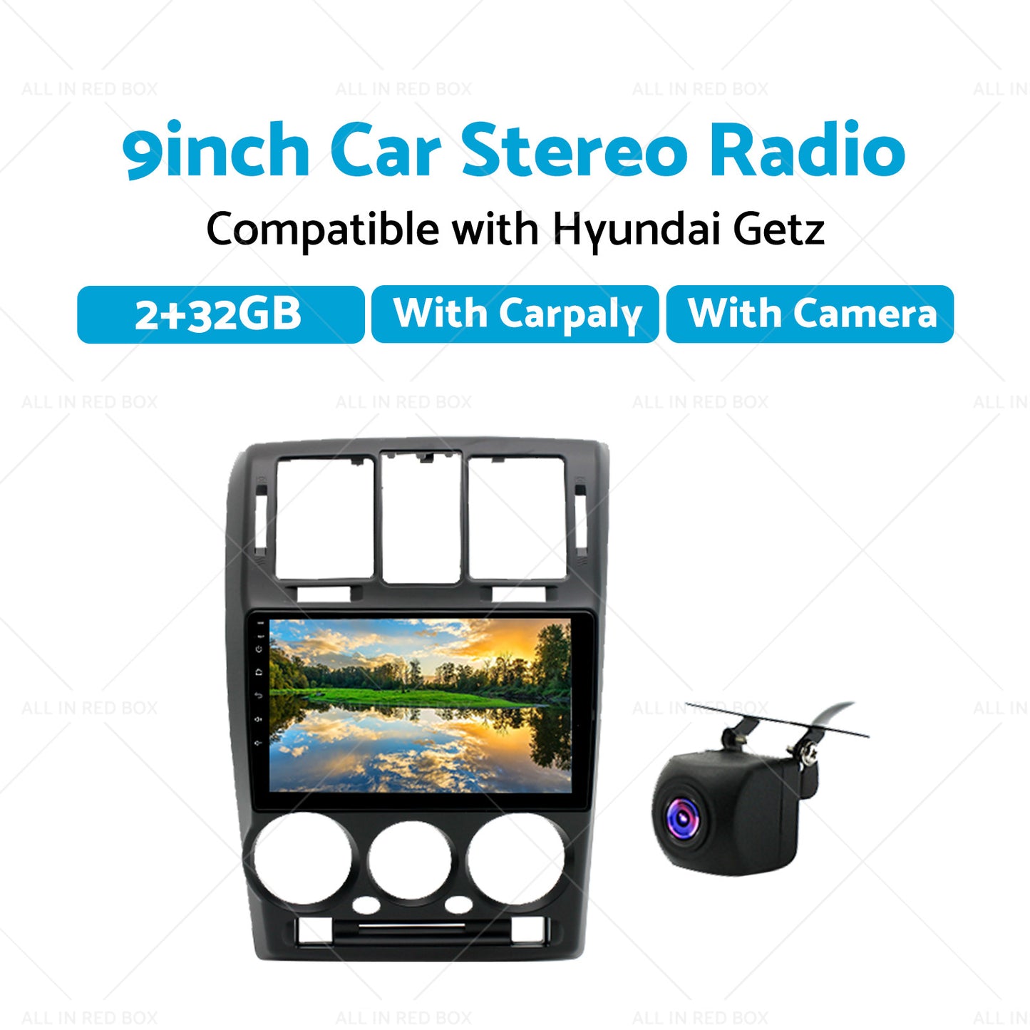 {{ 32GB 9in Car Radio Stereo Apple Android 13 w or Cam For Suitable for Hyundai Getz }} - Buy Car Parts Online at {{ Kaka Auto Parts }}.