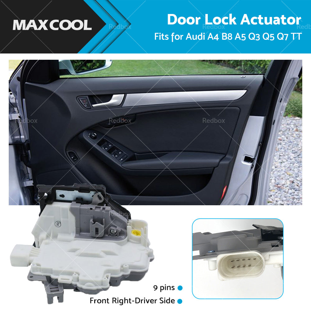 Front Right Door Lock Actuator 8J2837016A For Audi A4 A5 Q3 Q5 Q7 TT VW Touareg