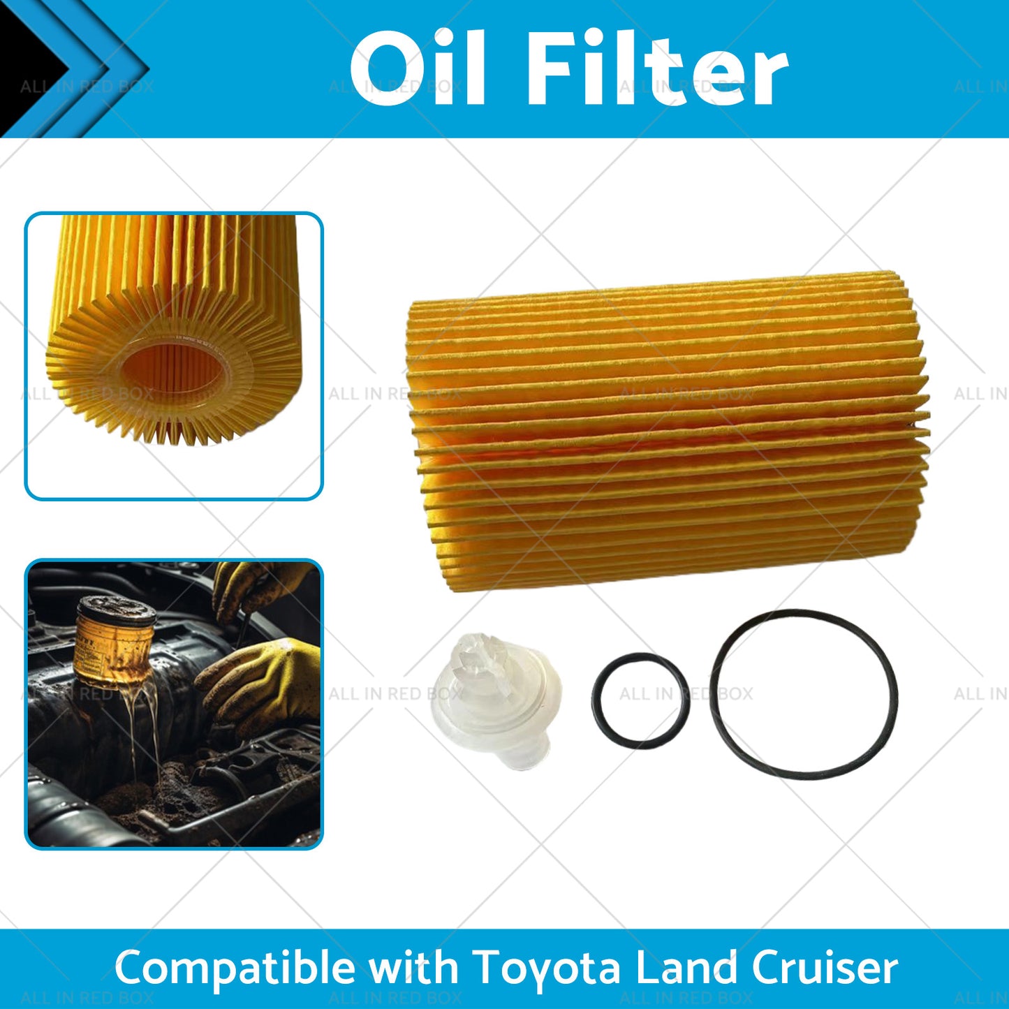 Oil Filter Suitable for Toyota Land Cruiser 200 Series 4. 5 Diesel V8 R2651P