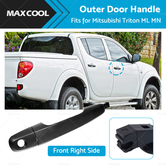 Black Front Right Outer Door Handle Suitable For Mitsubishi Triton ML MN 06-15