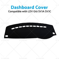 Non-Slip Dash Mat Suitable For LDV G10 SV7A SV7C Suits All models 15-23 Black AU