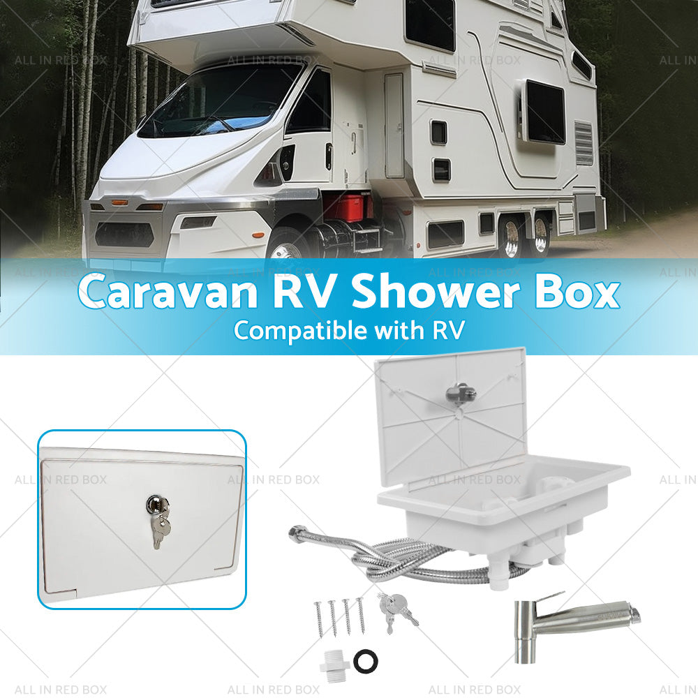 {{ Caravan RV Shower Box Kit External with Lock Exterior Camper Trailer Boat Marine }} - Buy Car Parts Online at {{ Kaka Auto Parts }}.