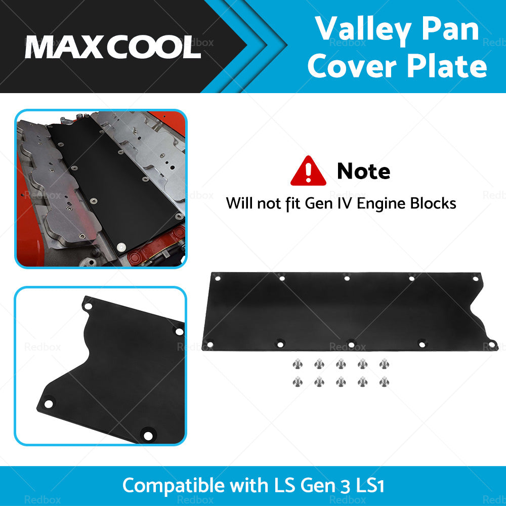 Suitable For LS1 LS Gen 3 Billet Valley Pan Cover Low Plate Knock Sensor Delete