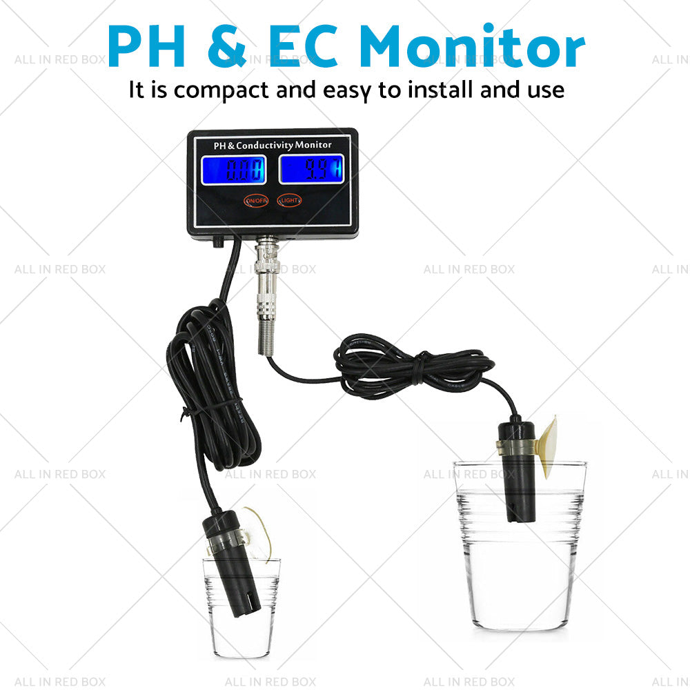 Online PH  and  EC Conductivity Monitor Meter Tester Rechargeable Aquaculture Pond