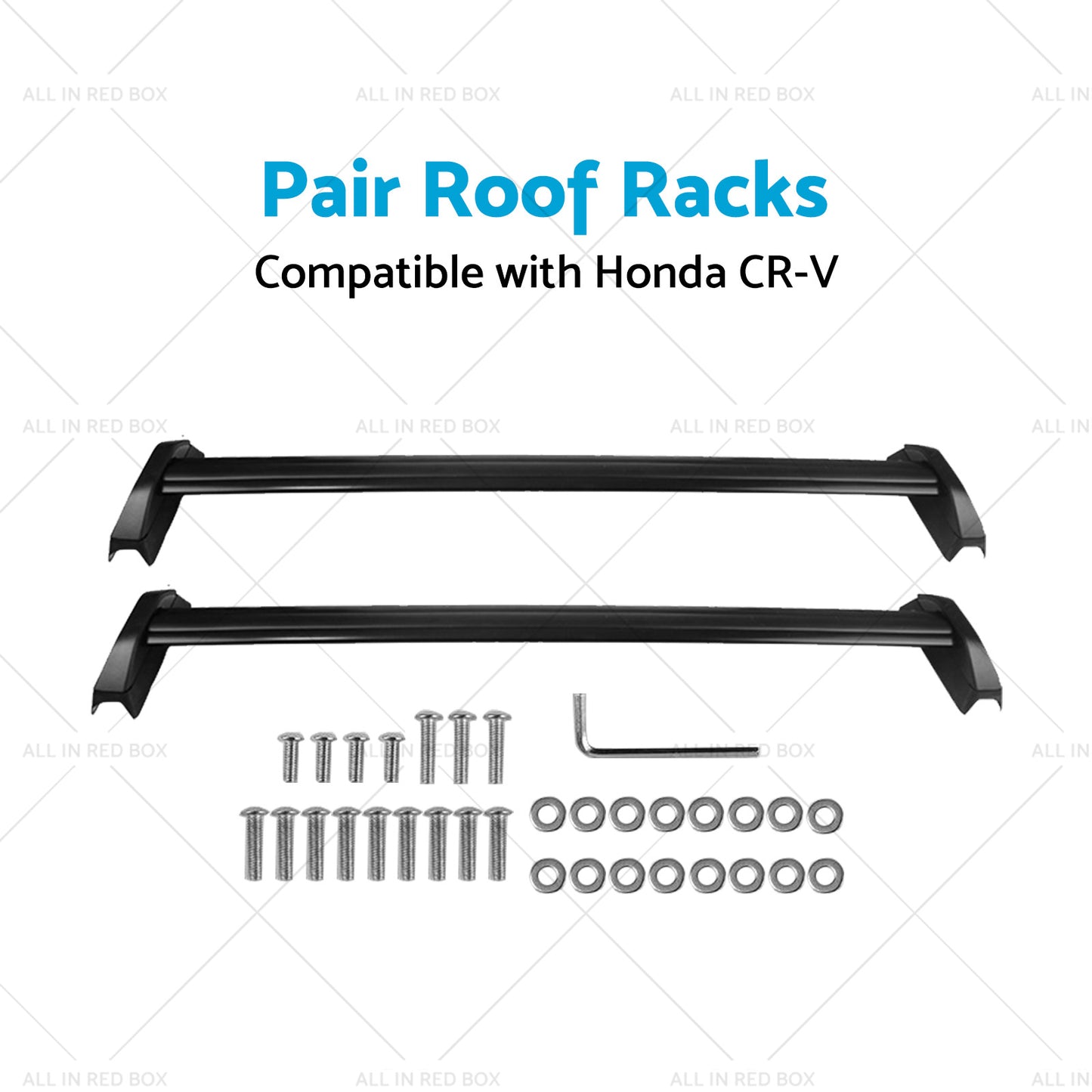 Pair Suitable For Honda CRV 2002-2006 Cross Bar Roof Rack Black