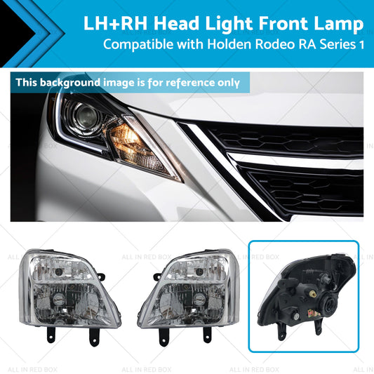 LH+RH Head Light Front Lamp Suitable for Holden Rodeo RA Series 1 03-07