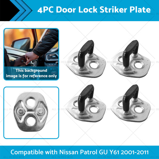 Set of 4 Door Lock Striker Plate Fit For Nissan Patrol GU Y61