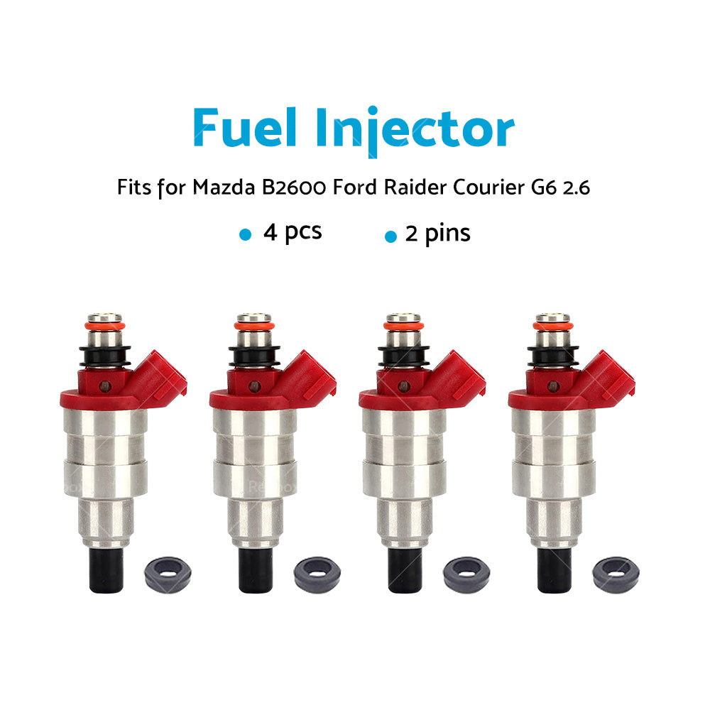 Fuel Injectors 4PCS G609-13-250 For Mazda B2600 UF Ford Raider Courier G6 2. 6L