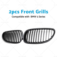 Gloss Black Front Grille Grill Suitable For BMW E60 E61 5 Series 2003-2010