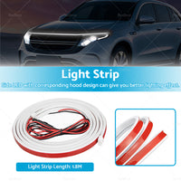 1.8M  Start Scan Dynamic LED DRL Car Hood Light Strip Daytime Running Light