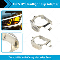 1 Pair LED Headlight H7 Clip Adapter Holder Suitable for Camry Mercedes Benz