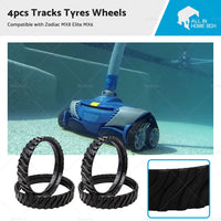 4X Tracks Tyres Wheel Suitable For Zodiac MX8 MX6 Baracuda R0526100 Pool Cleaner
