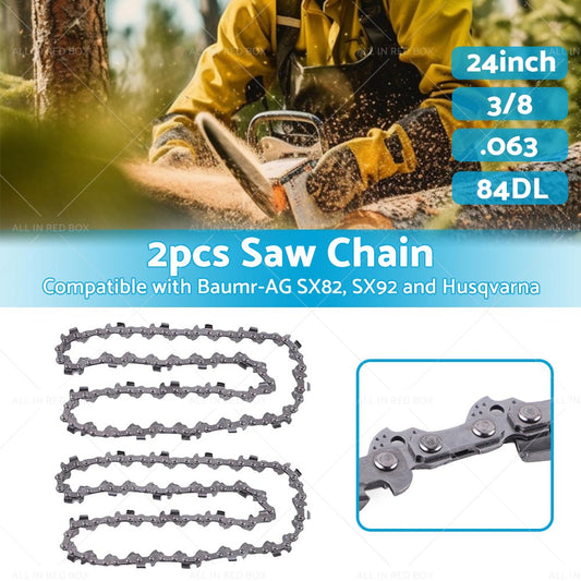 2PCS 24inch 3 8 063 84DL Chainsaw Chain Suitable for BAUMR-AG SX82 SX92 Husqvarna