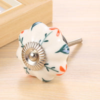 6 Pcs Cupboard Door Knobs Handles Drawer Pull Vintage Ceramic Knob Shabby Chic
