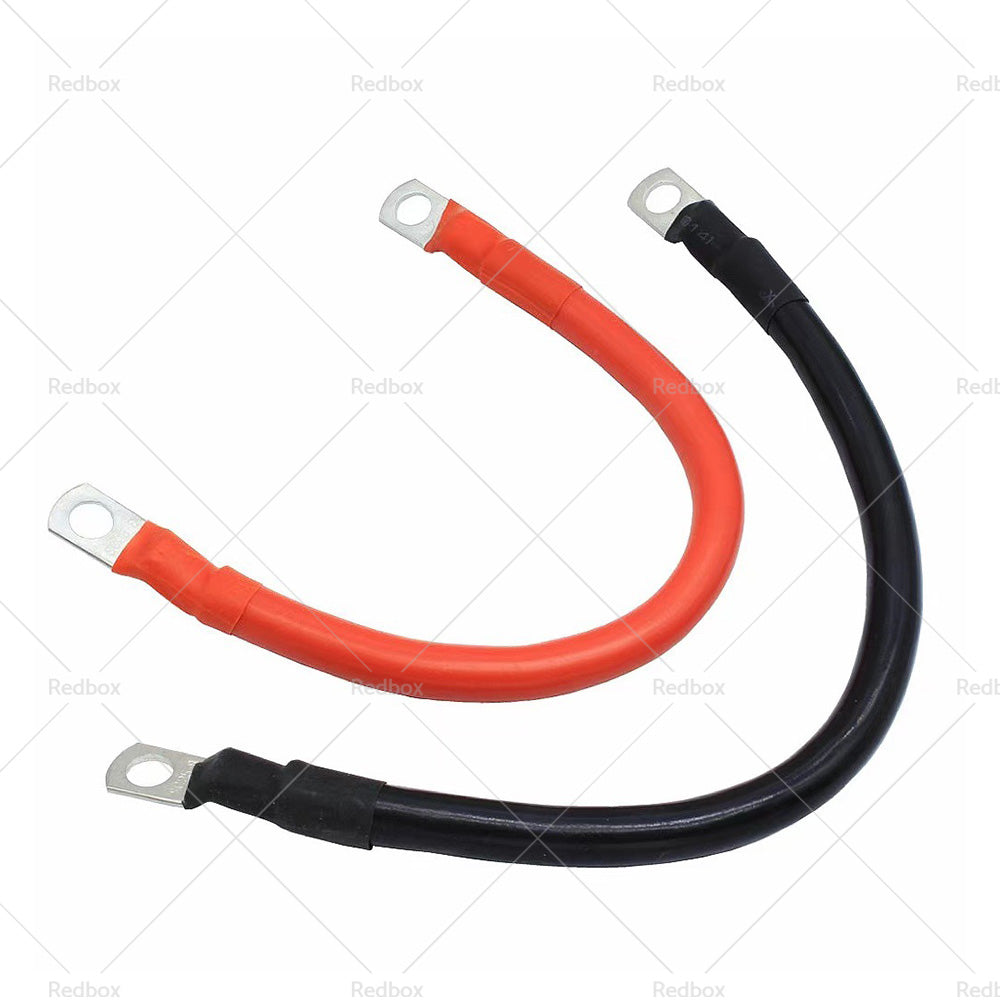 30cm Battery joiner Connector Lead DC Wire 100A 12V 24V Cable  and  lugs Red  and  Black