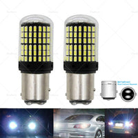 2X P21 or 5W BAY15D 1157 144SMD White LED Canbus Stop Tail Brake Light Bulbs