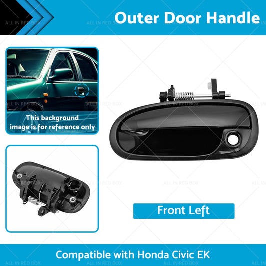 Smooth Black Front Left Outer Door Handle Suitable For Honda Civic EK 1995-2000