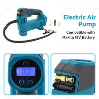Cordless Digital Tyre LED Inflator Pump Tool Suitable For Makita 18V Battery