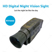 IR Night Vision Monocular 5X Zoom Telescope Digital HD Camera Hunting Video 4K