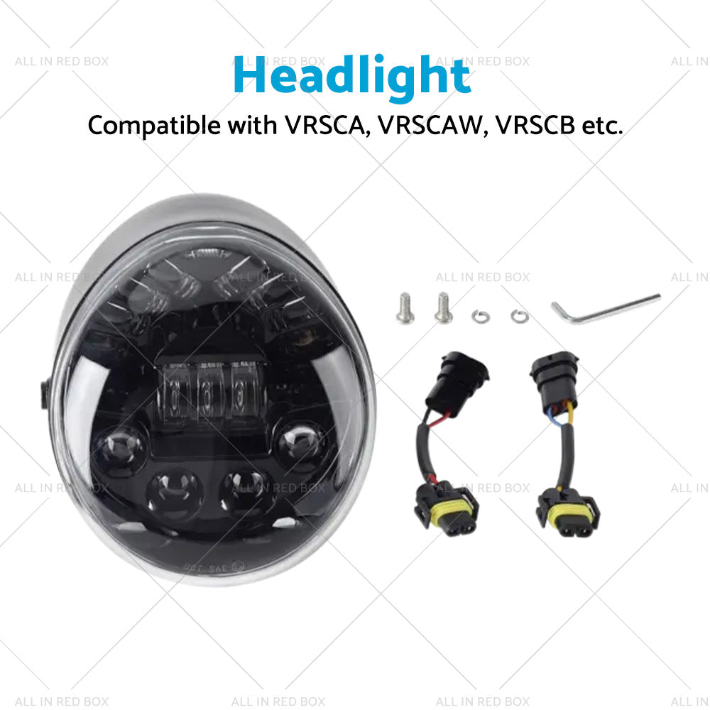 LED Headlight Hi Lo Lamp Suitable For Harley Davidson VROD V-Rod VRSC VRSCA