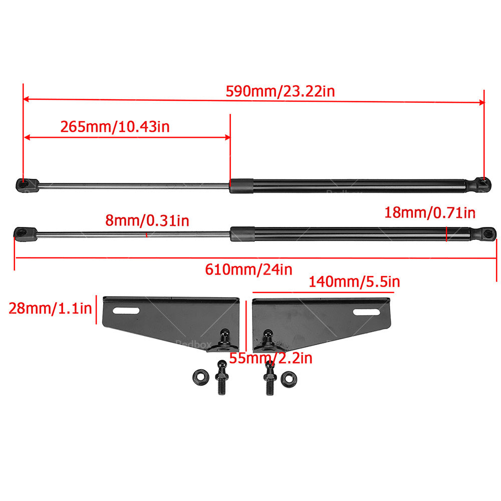 2x Front Hood Bonnet Shock Up Lifter Gas Strut For Isuzu D-Max Dmax 2020 -2022