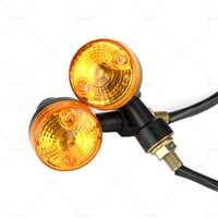 4 x Classic Motorcycle Indicators Blinkers Turn Signals Light Amber Universal