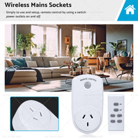 1 Pack Home Wireless Power Switch Mains Sockets  and  1x Remote Controllers AU Plug