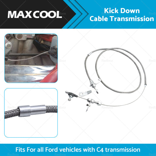 Stainless Kick Down Cable Transmission Kickdown Trans C-4 Deten Fits For Ford C4