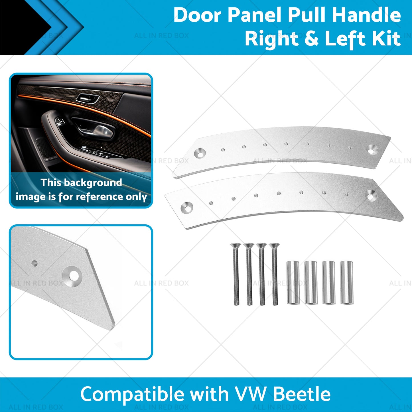 Aluminum Door Panel Pull Handle Right and Left Kit Suitable For VW Beetle 1998-2010