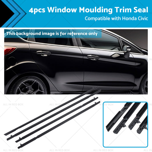 4pcs Window Door Belt Weather Strips Suitable for Honda Civic 06-11