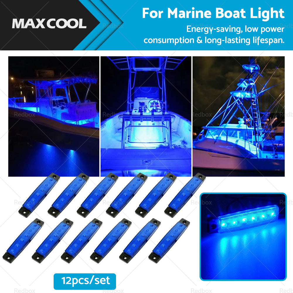 12x For Marine Boat LED Deck Courtesy Lights Waterproof Stern Transom Light 12V