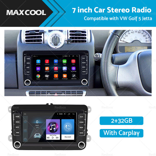 32GB 7inch Android 11 Car GPS WiFi Apple CarPlay Stereo Radio Suitable For VW Golf