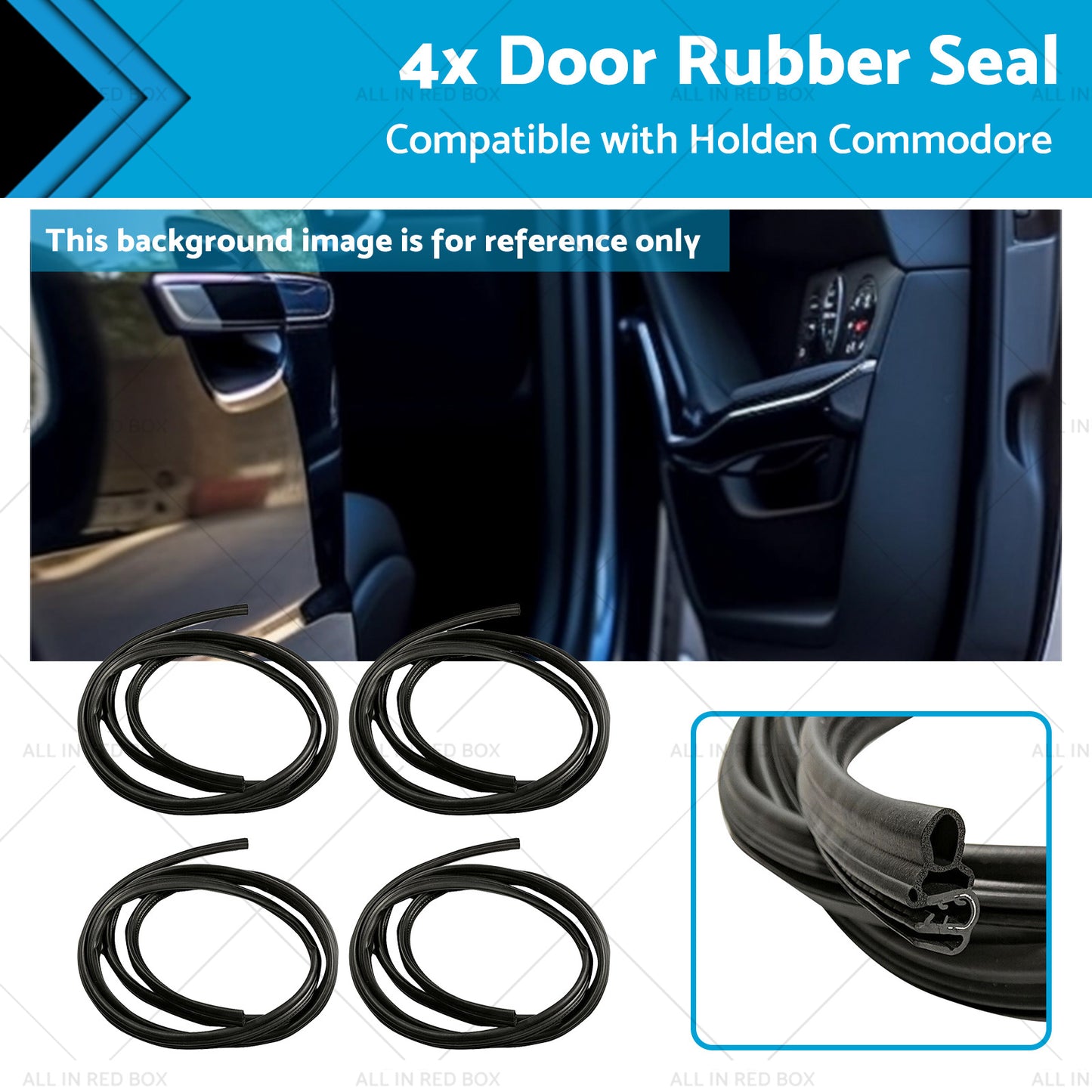 Front or Rear Door Rubber Seal Rubber Suitable for Holden Commodore VN VP VR VS 4x